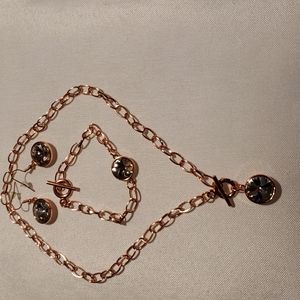 Rosegold 3pc set fashion jewelry